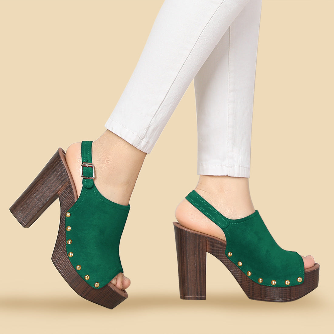 Women's Slingback Platform Chunky Heel Sandals