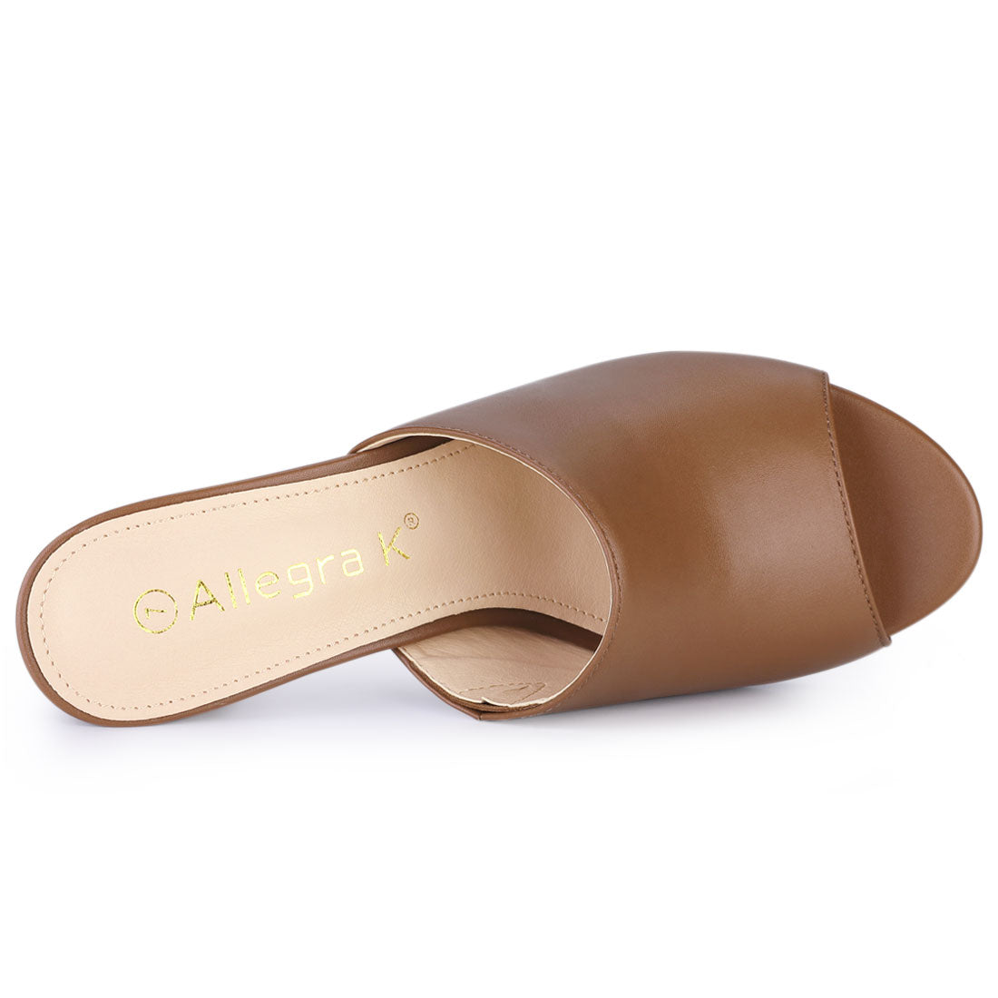 Women's Slip On Block Heel Slide Sandals