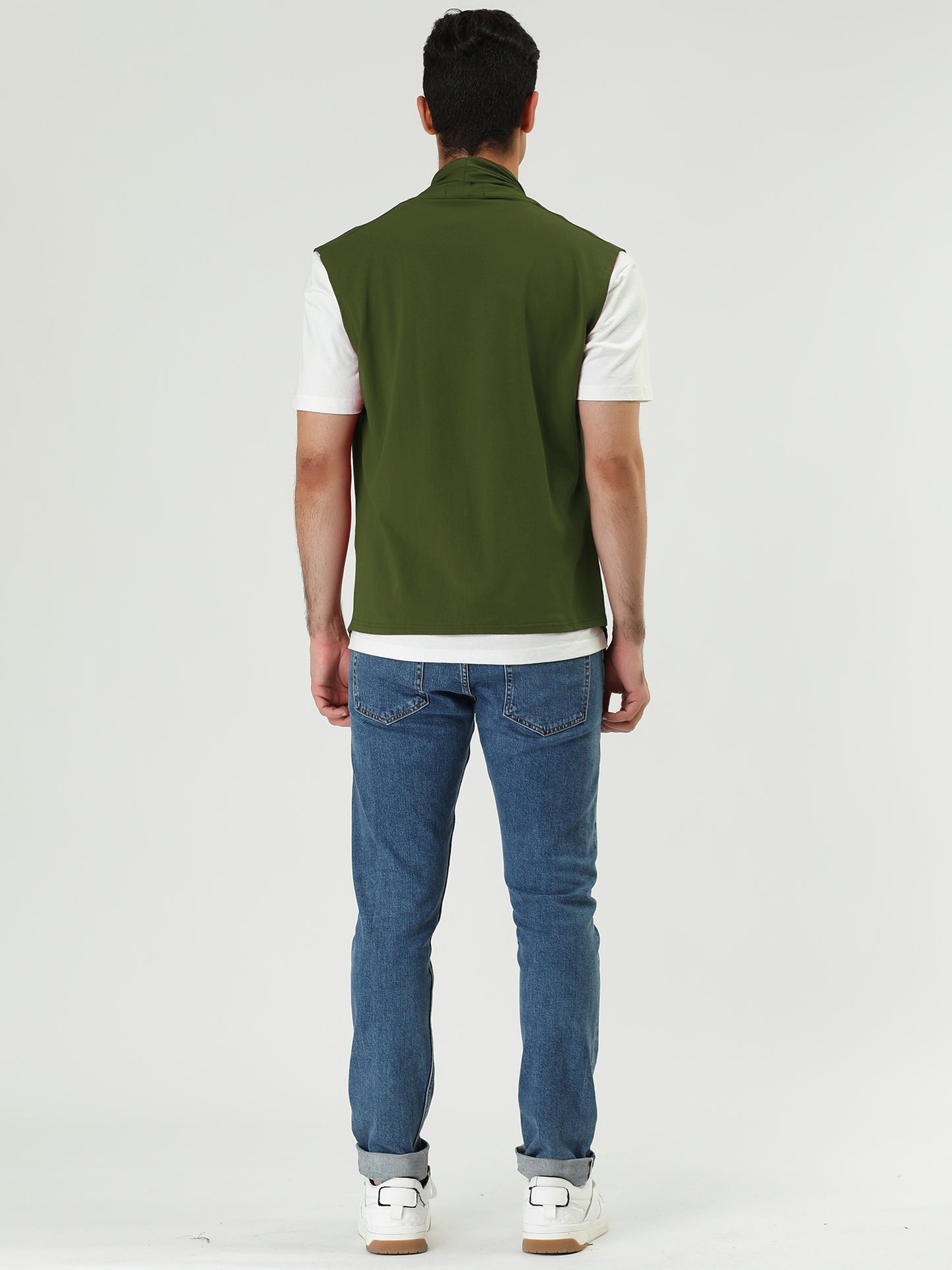 [PACK SALES] Men's 2 Pieces Open Front Shawl Collar Sleeveless Cardigan Vest