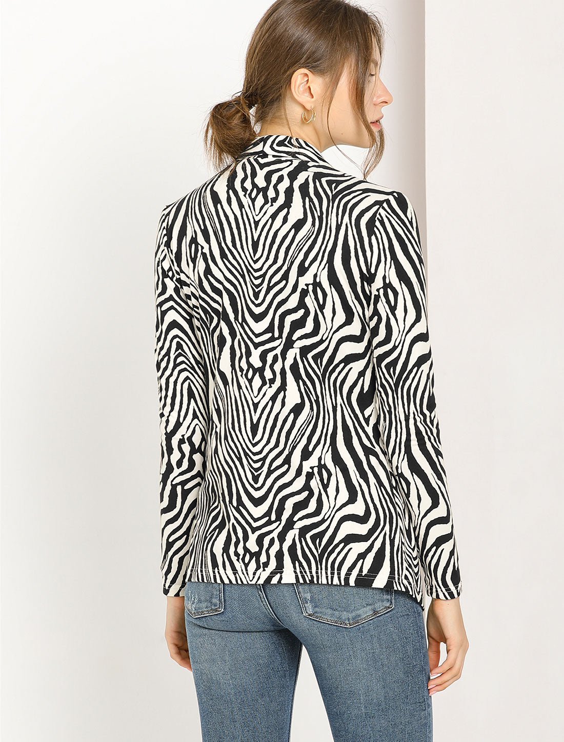 Cárdigan de punto recto con cuello chal y mangas largas para mujer (disponible en tallas grandes)