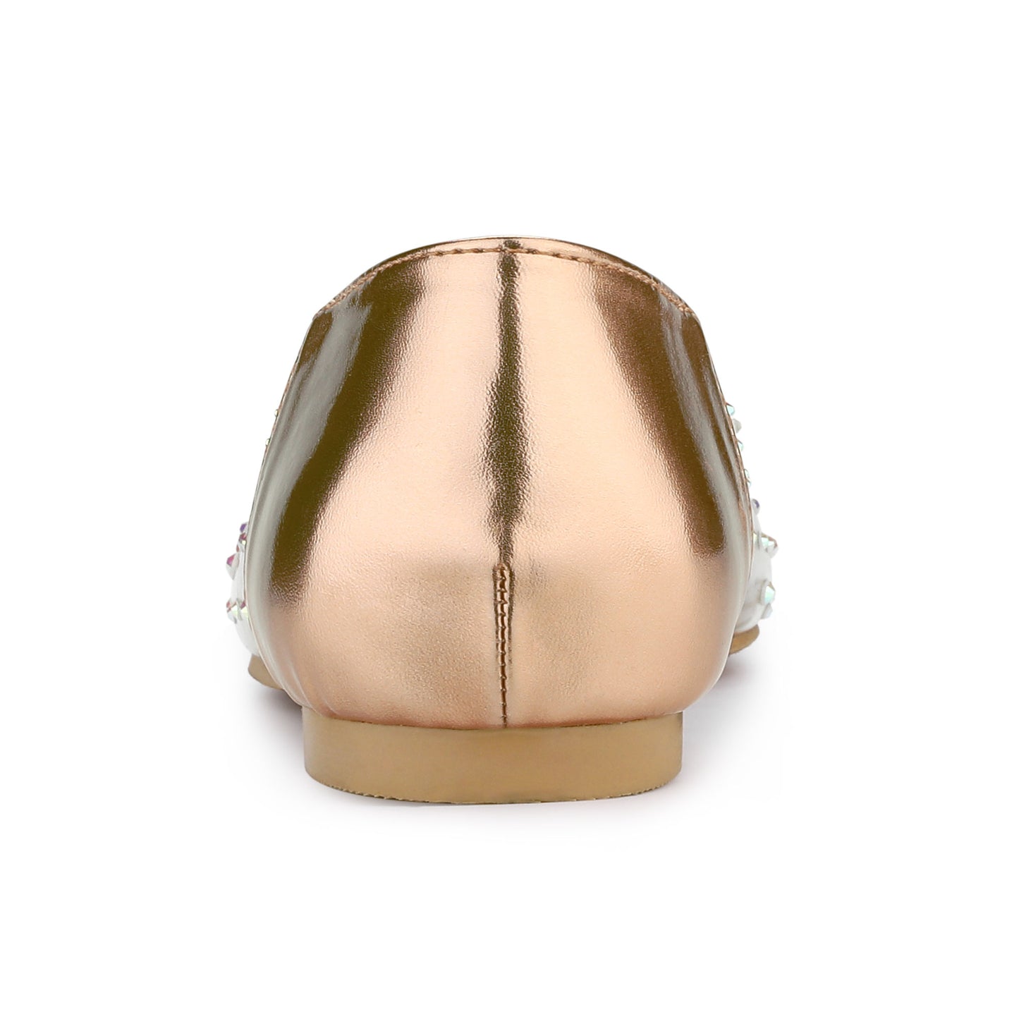 Bailarinas con punta puntiaguda y diamantes de imitación transparentes para mujer