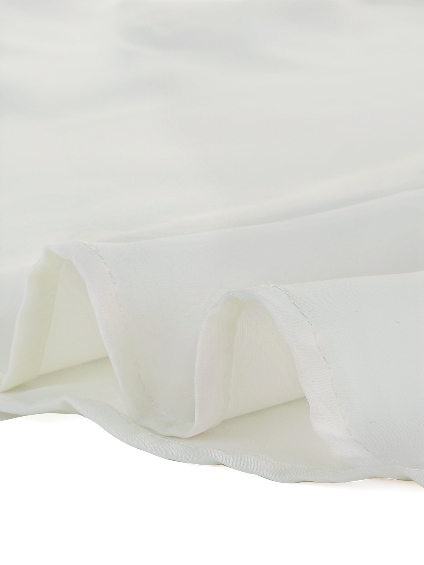 Women's Elegant Contrast Collar Blouse 3/4 Sleeve Button Up Tie Neck Office Shirt