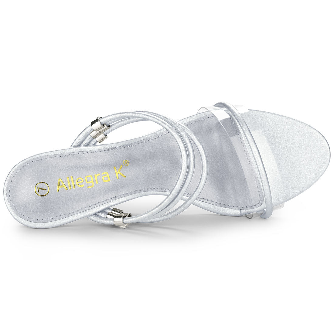 Women's Clear Glass Heel Slide Wedge Heel Wedge Sandals