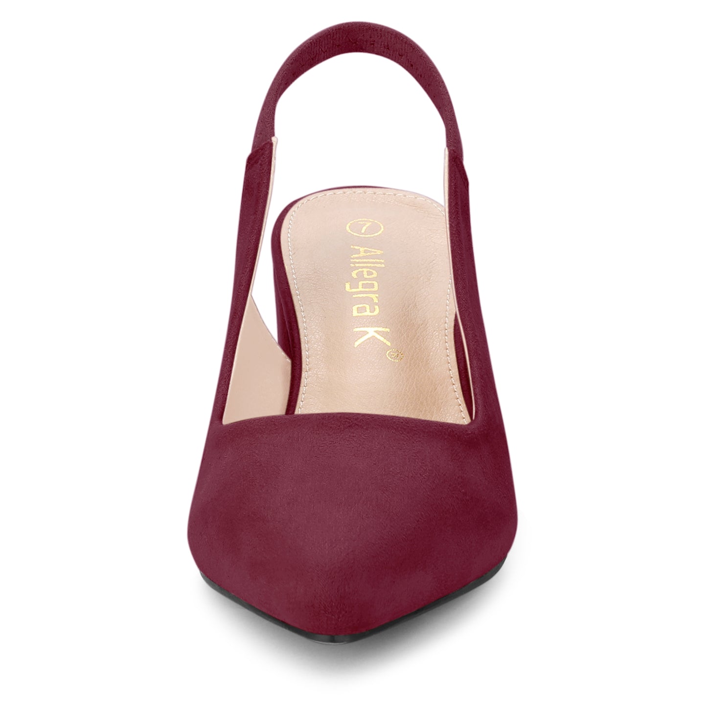 Zapatos de tacón de bloque con punta puntiaguda para mujer