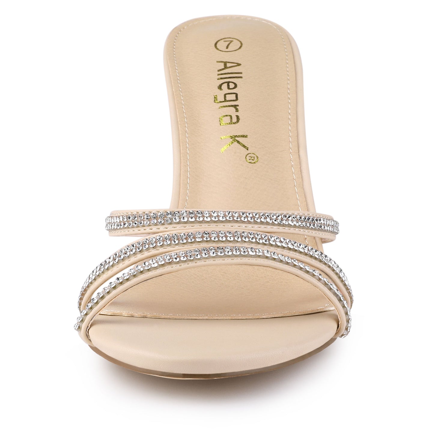 Sandalias de tacón de aguja con tiras y diamantes de imitación para mujer, con punta abierta y sin cordones