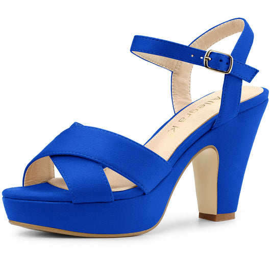 Women's Platform Chunky Heel Slingback Sandals