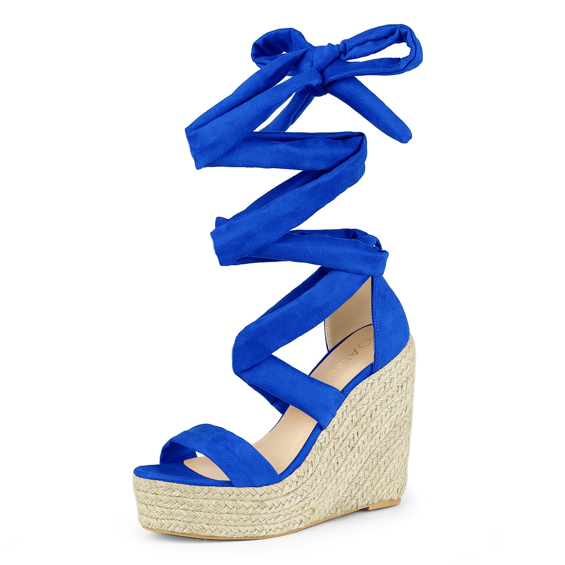 Alpargatas de mujer con plataforma, sandalias con cordones y punta abierta, cuñas y tacones