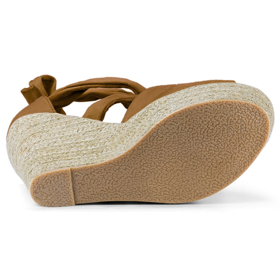 Alpargatas con cordones y plataforma para mujer