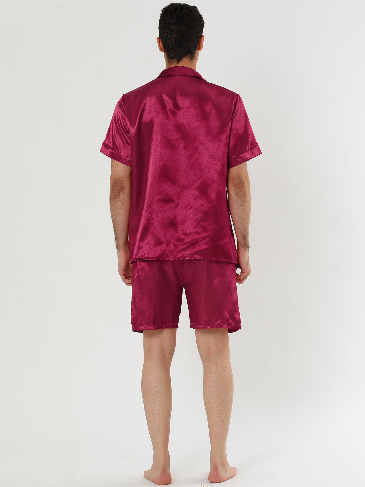 [PACK SALES] Men's 2 Sets Pajama Sets Short Sleeve Nightwear Top and Pants Loungewear