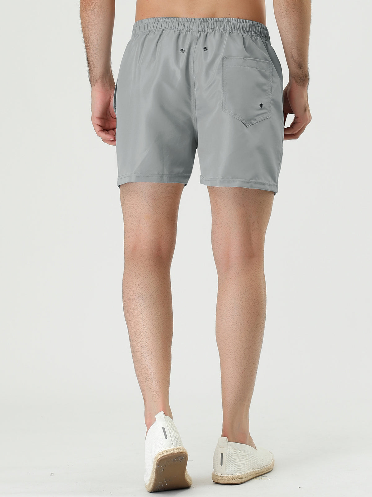 [PACK SALES] Men's 2 Pieces Solid Color Summer Drawstring Waist Beach Swim Trunks