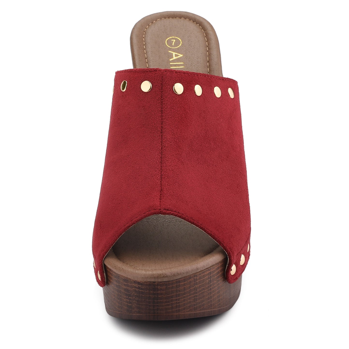 Women's Open Toe Platform Block Heel Slides Sandals