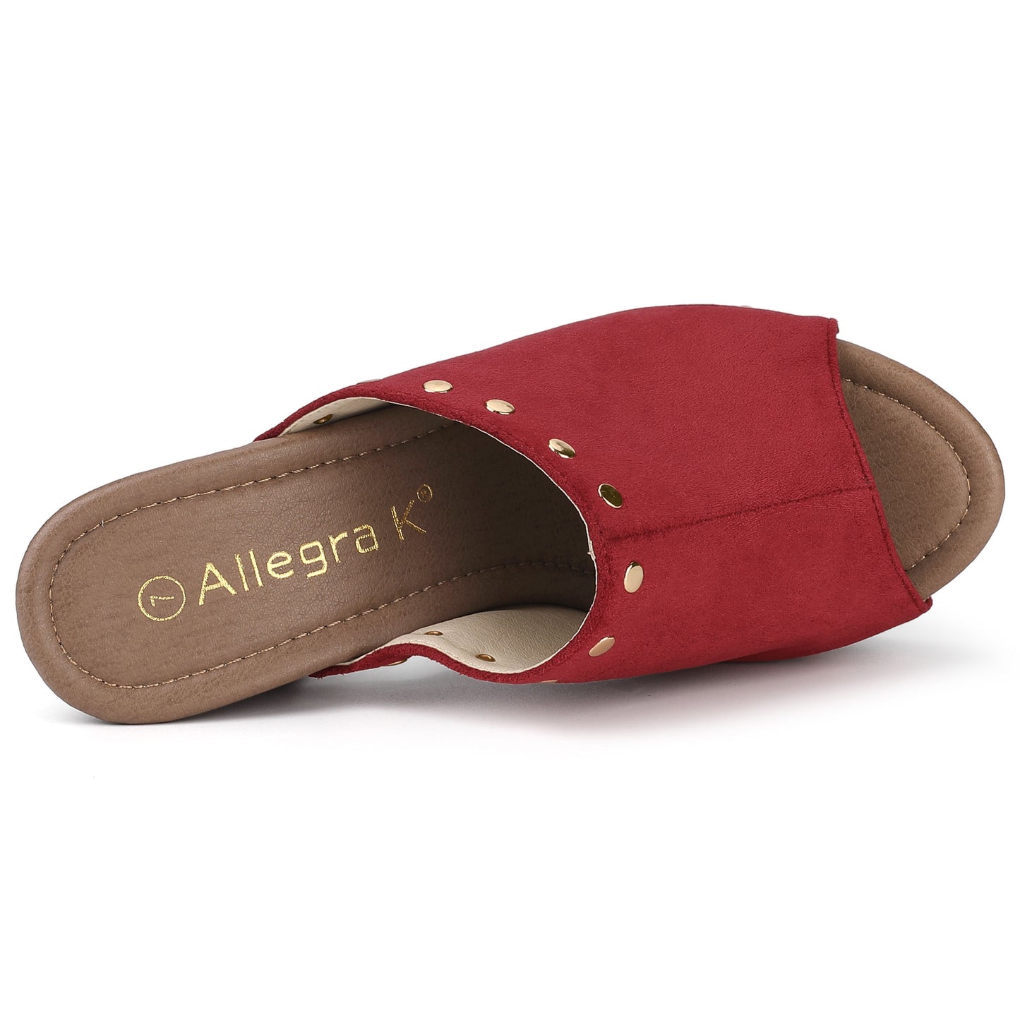 Women's Open Toe Platform Block Heel Slides Sandals