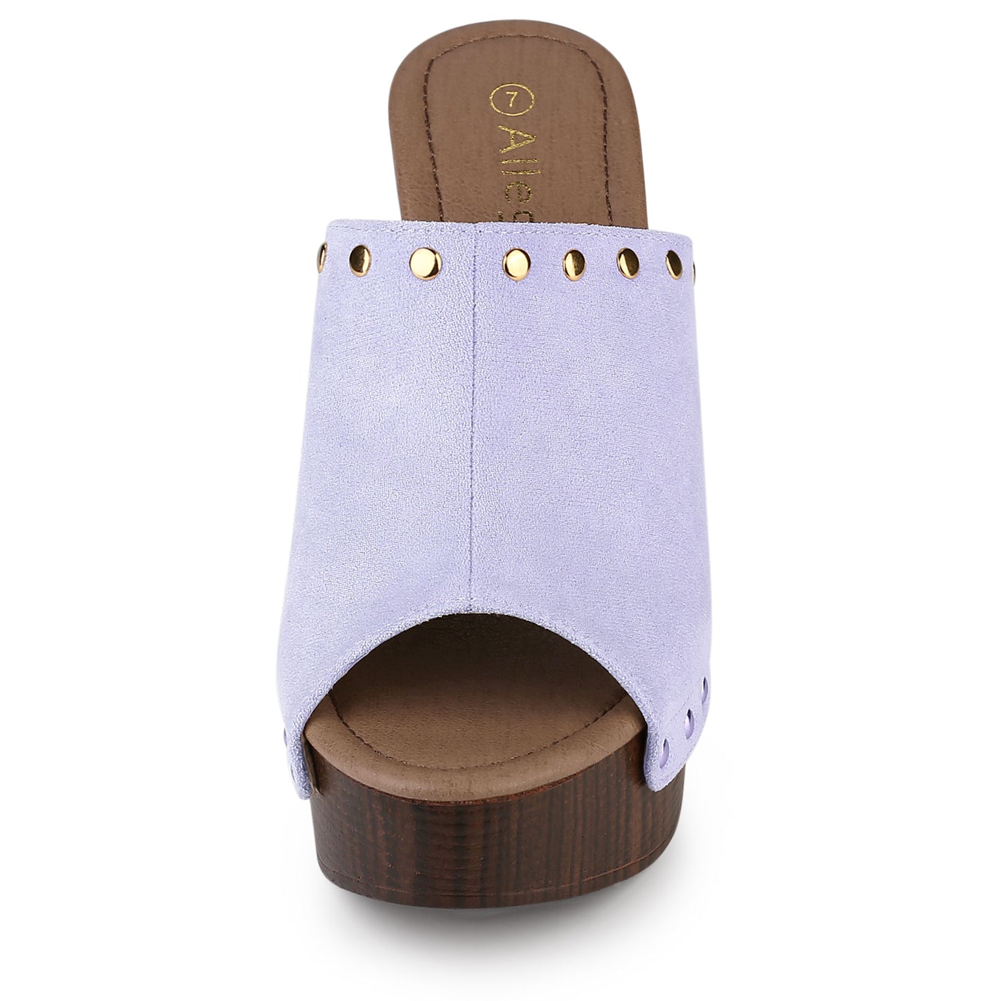 Women's Open Toe Platform Block Heel Slides Sandals