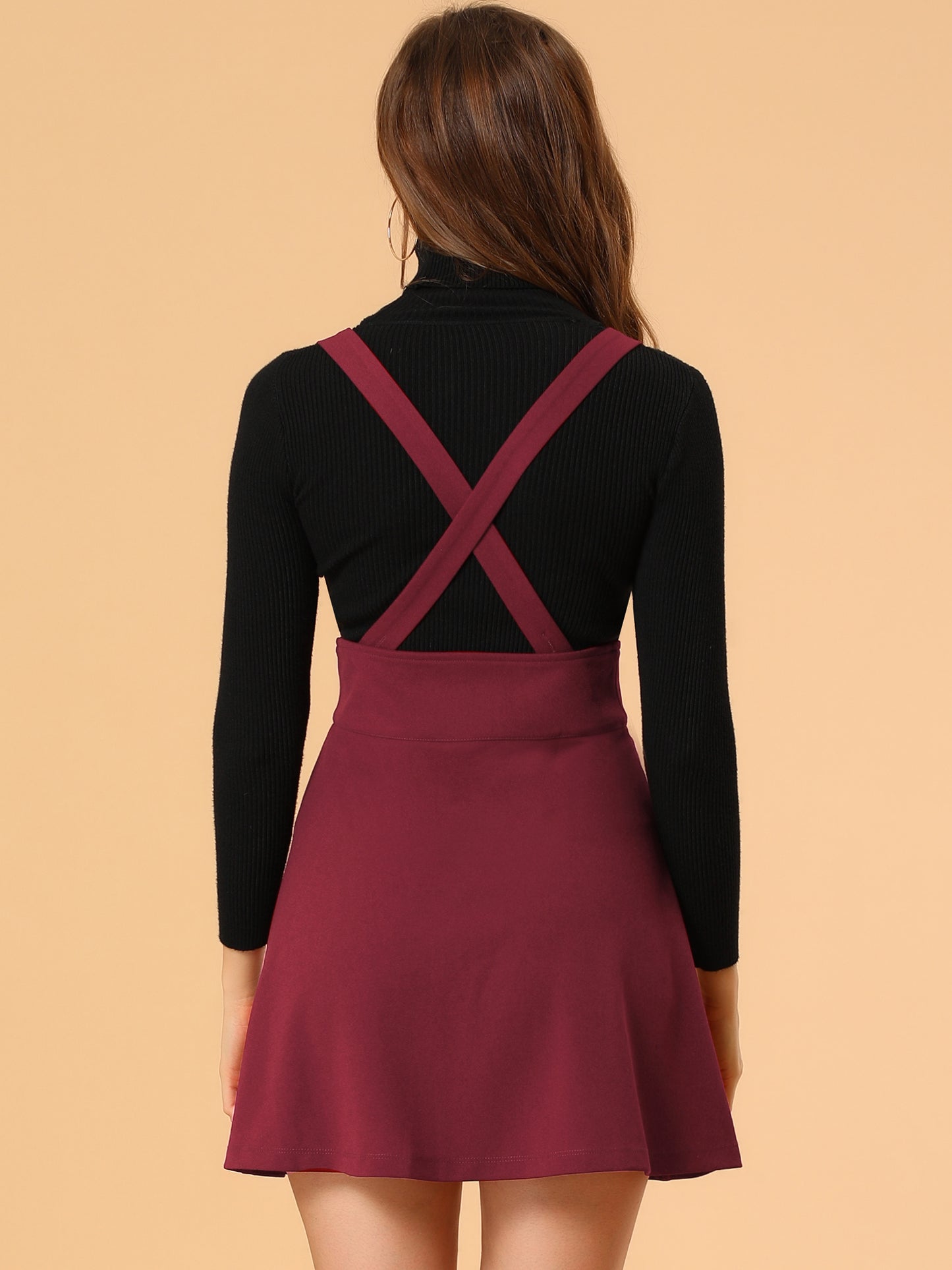 Women's Overall Skirt Straps Flared Skater Short Suspender Skirt