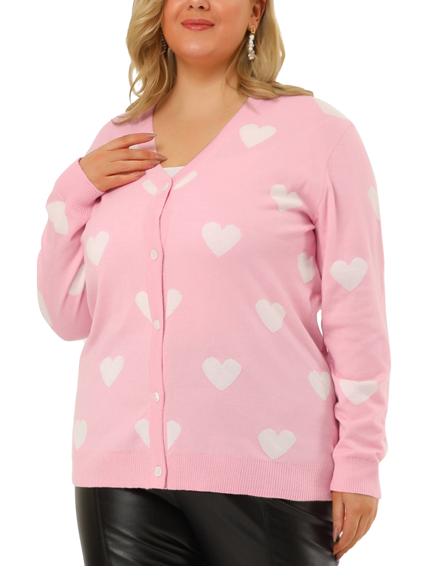 Women Plus Size Sweaters Cardigans Long Sleeve Lightweight V Neck Cardigan Sweater