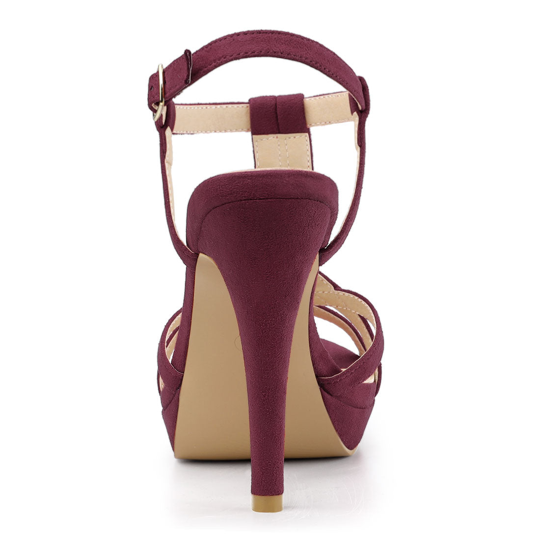 Women's T Strap Slingback Platform Stiletto Heel Sandals