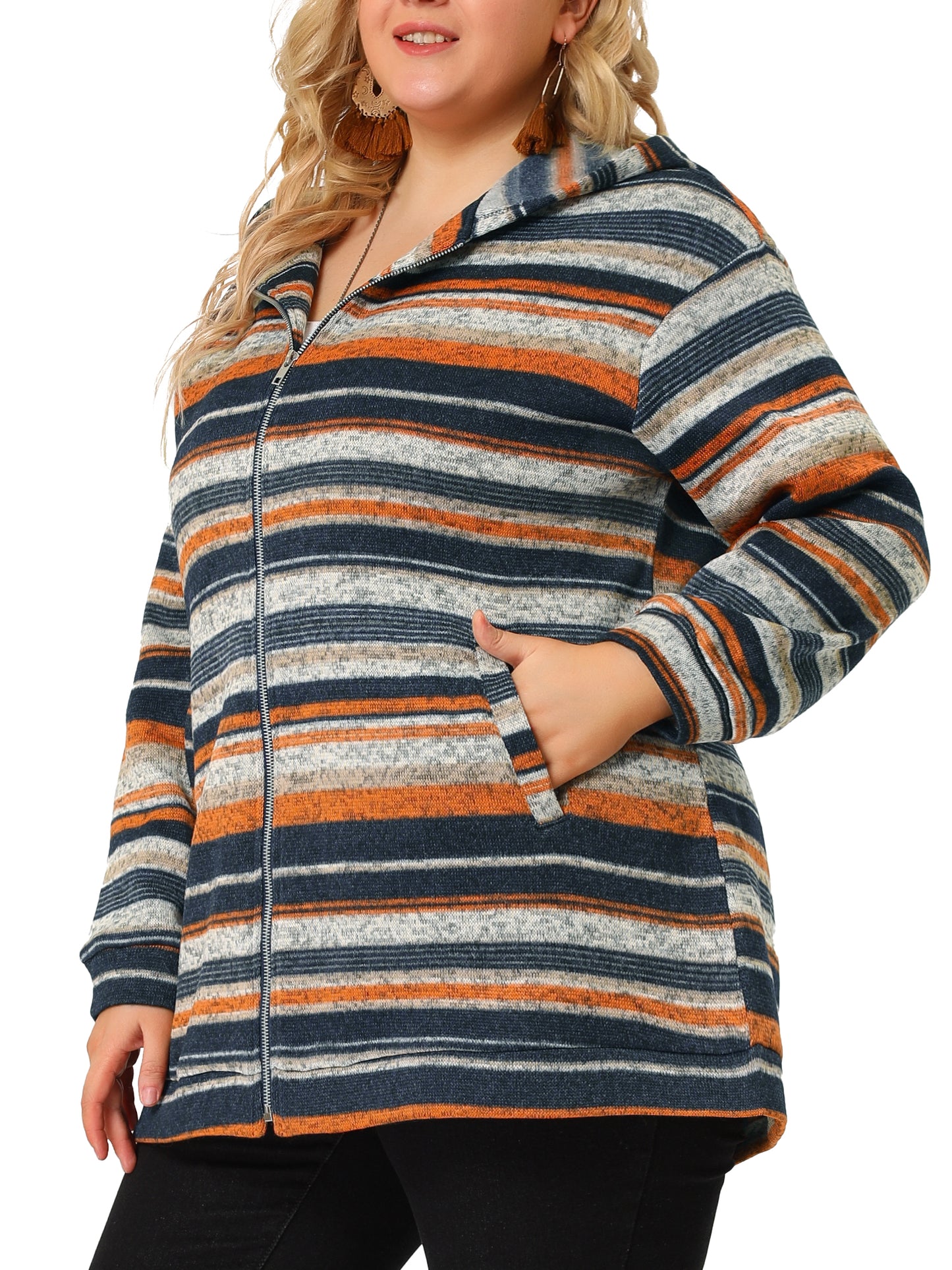 Women Plus Size Sweatshirt Long Sleeve Pullover Zip Up Boho Fall Jacket Hoodie Jackets