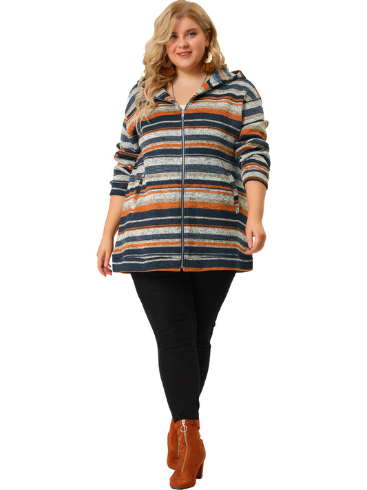 Women Plus Size Sweatshirt Long Sleeve Pullover Zip Up Boho Fall Jacket Hoodie Jackets