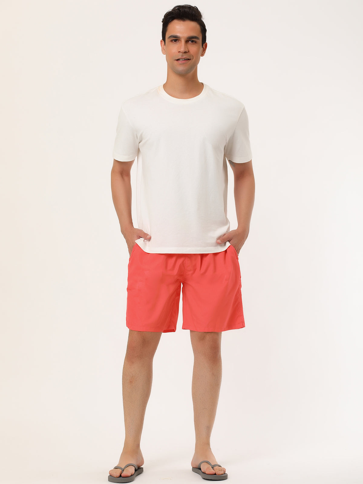 [PACK SALES] Men's 2 Pieces Elastic Waistband Mesh Lining Surfing Swimwear Board Shorts