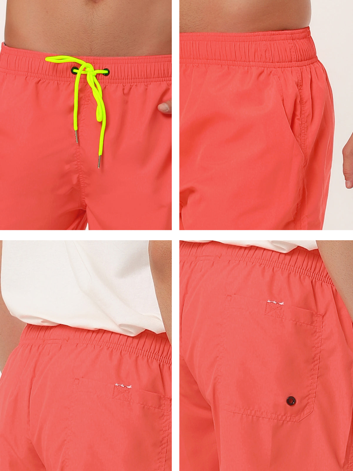 [PACK SALES] Men's 2 Pieces Elastic Waistband Mesh Lining Surfing Swimwear Board Shorts