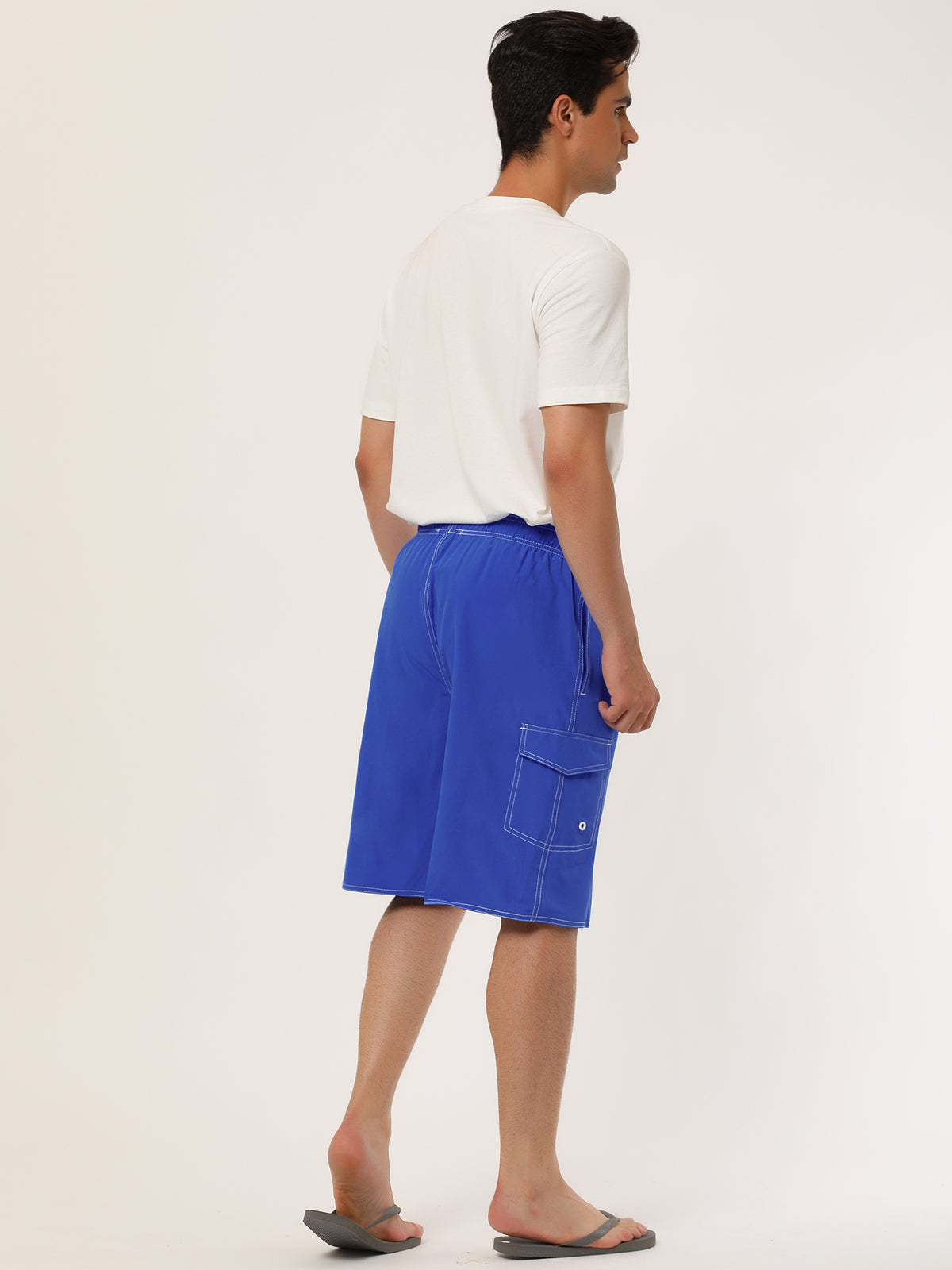 [PACK SALES] Men's 2 Pieces Summer Holiday Drawstring Waist Solid Beach Board Shorts