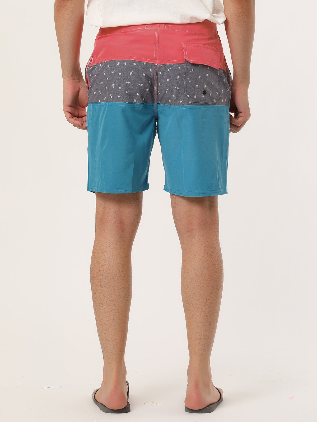 [PACK SALES] Men's 2 Pieces Summer Swim Shorts Color Block Beach Board Shorts