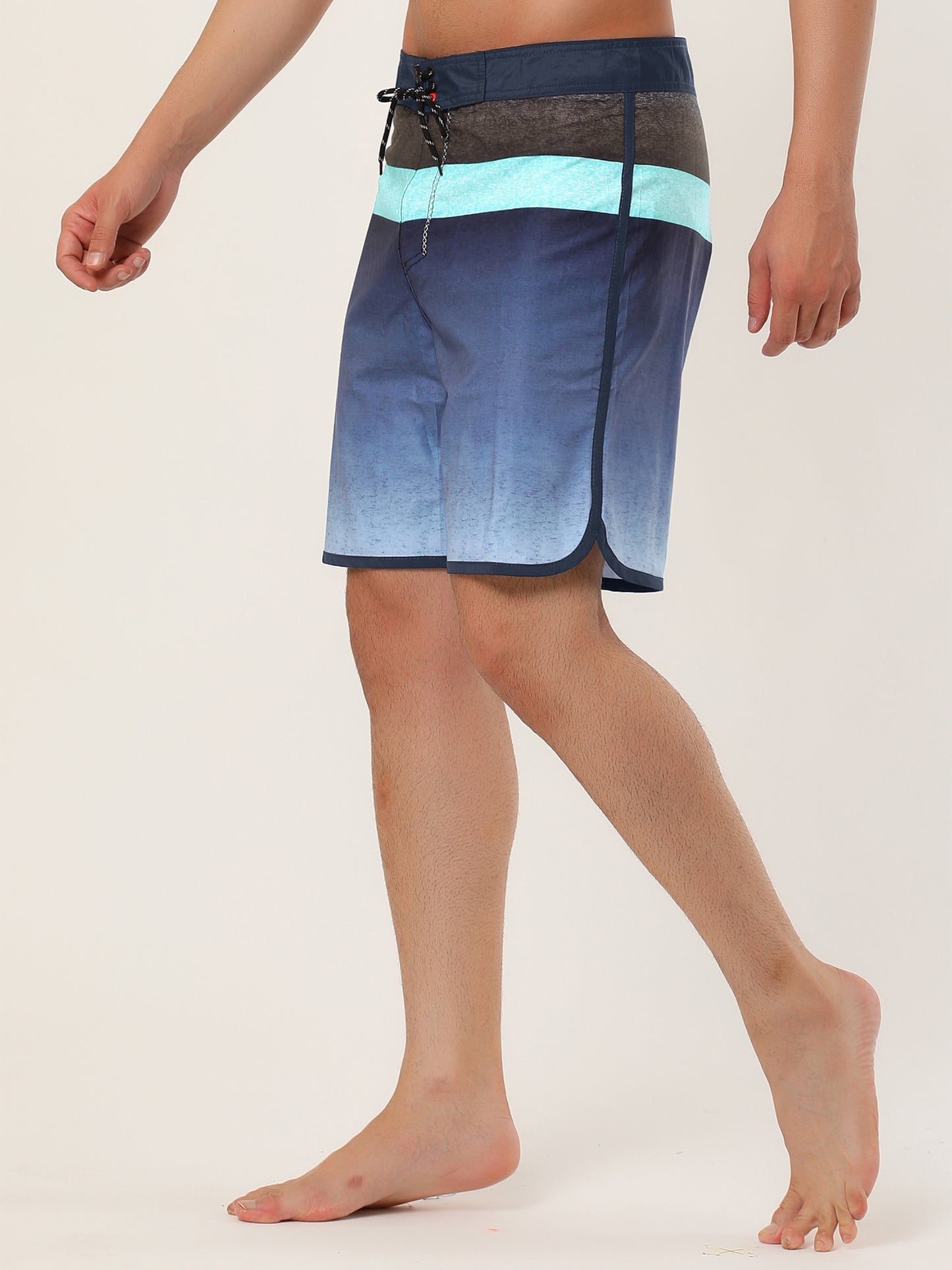 [PACK SALES] Men's 2 Pieces Summer Color Block Lightweight Swimming Beach Board Shorts