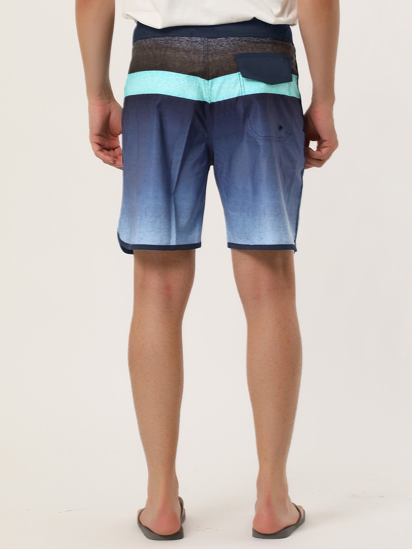 [PACK SALES] Men's 2 Pieces Summer Color Block Lightweight Swimming Beach Board Shorts