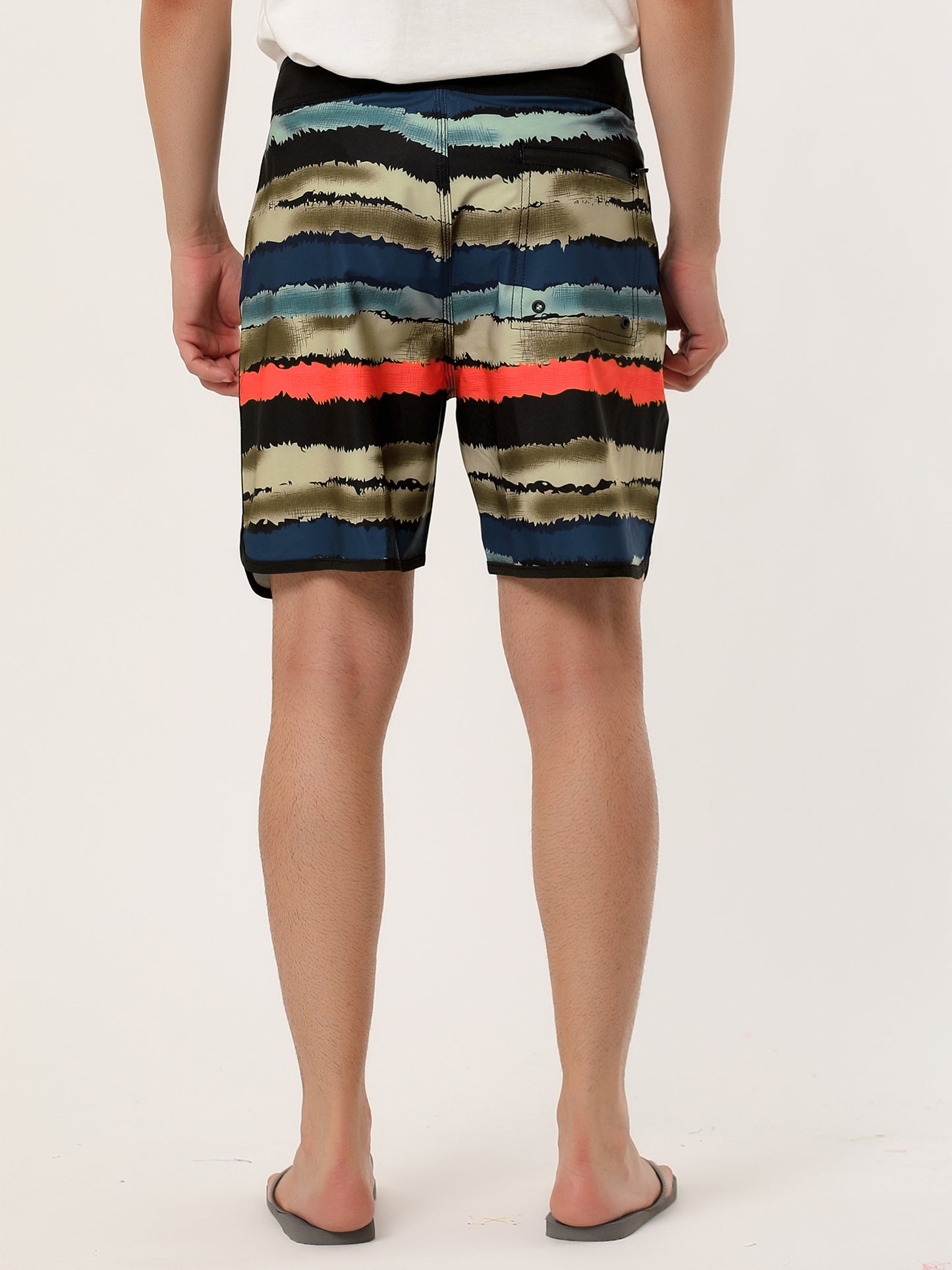 [PACK SALES] Men's 2 Pieces Drawstring Waist Swim Shorts Printed Summer Shorts