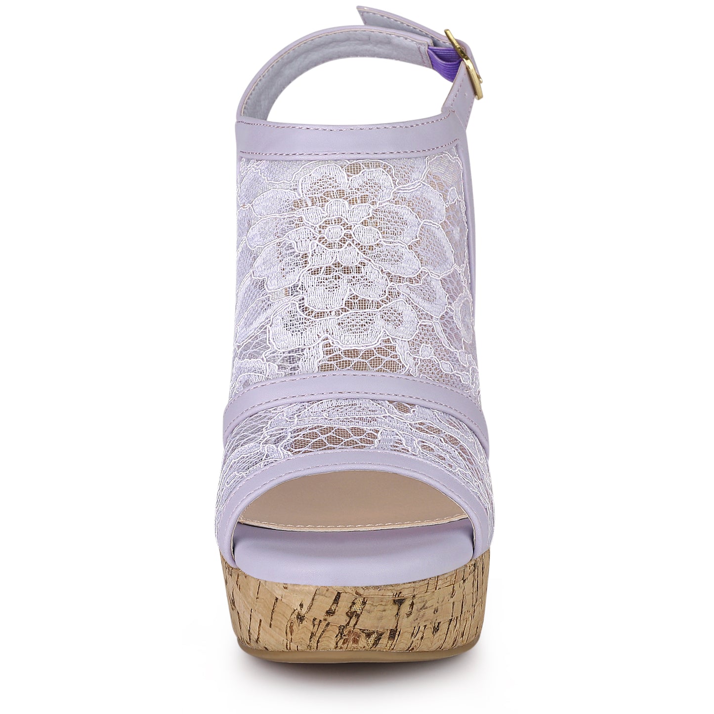 Women's Open Toe Platform Heels Lace Wedges Sandals
