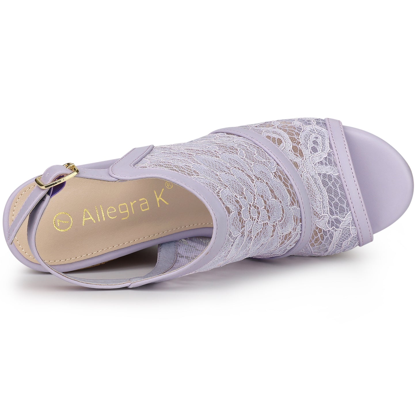 Women's Open Toe Platform Heels Lace Wedges Sandals