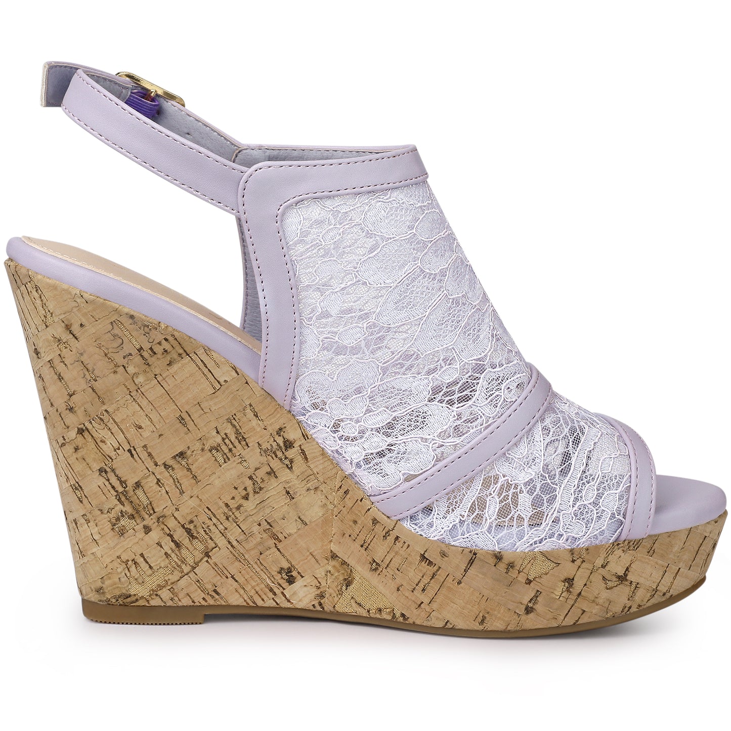 Women's Open Toe Platform Heels Lace Wedges Sandals