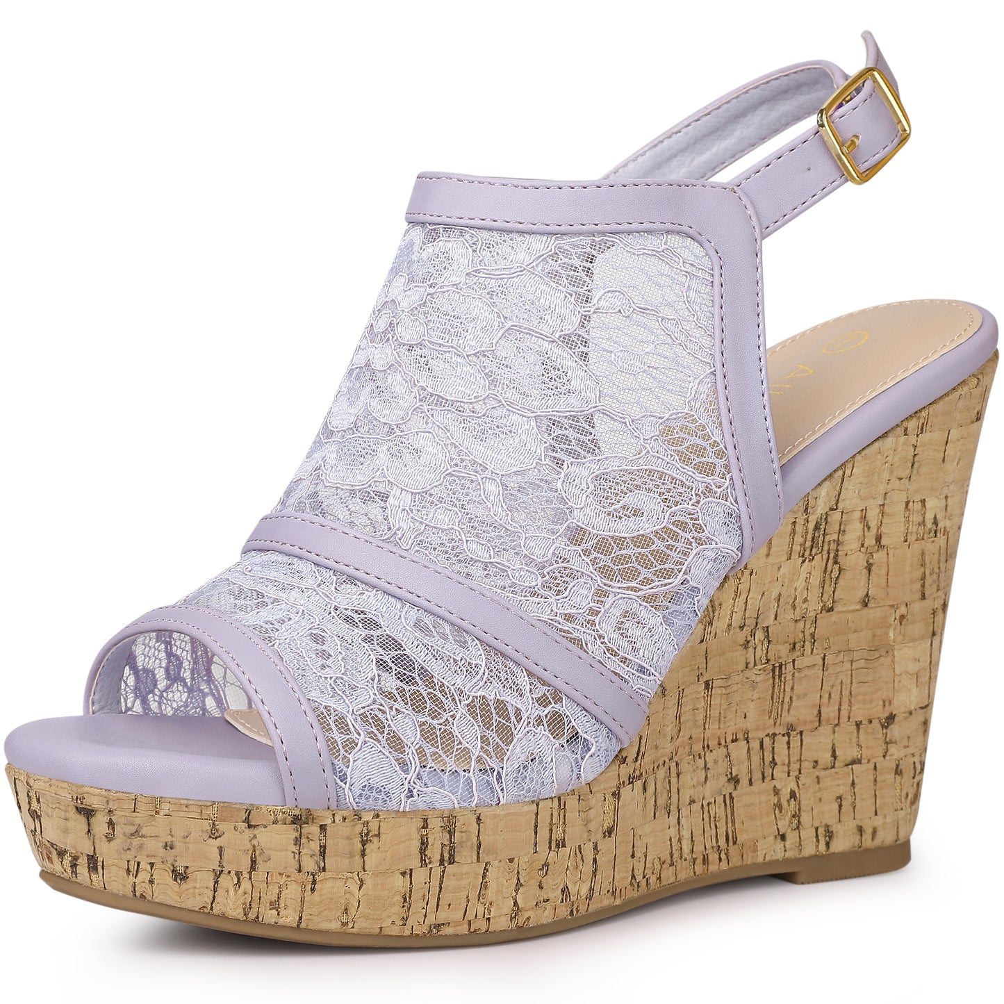 Women's Open Toe Platform Heels Lace Wedges Sandals