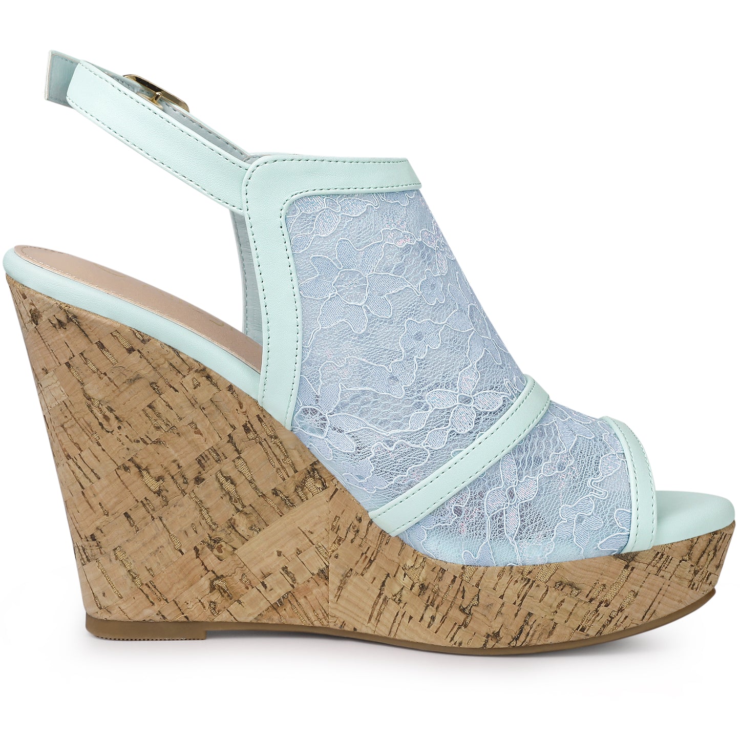 Women's Open Toe Platform Heels Lace Wedges Sandals
