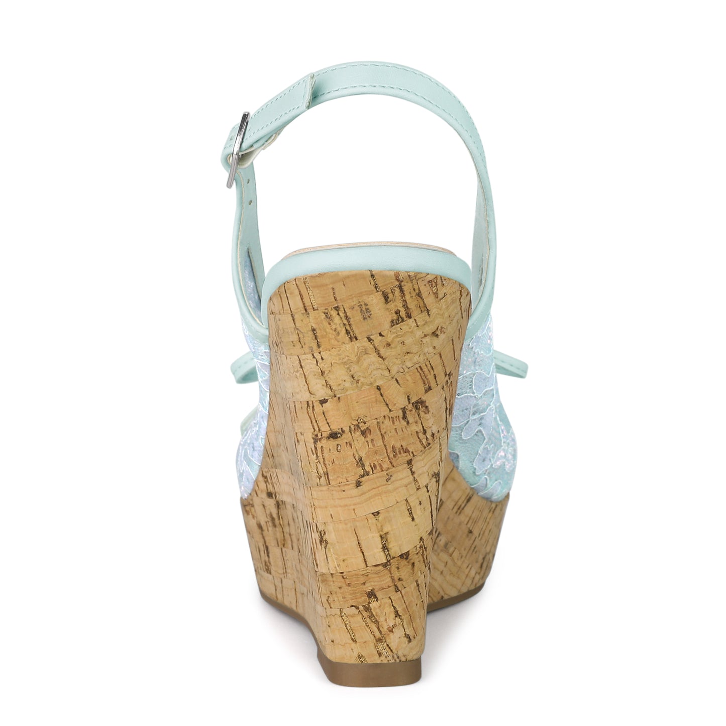 Women's Platform Heels Bow Lace Wedge Mustard Sandals