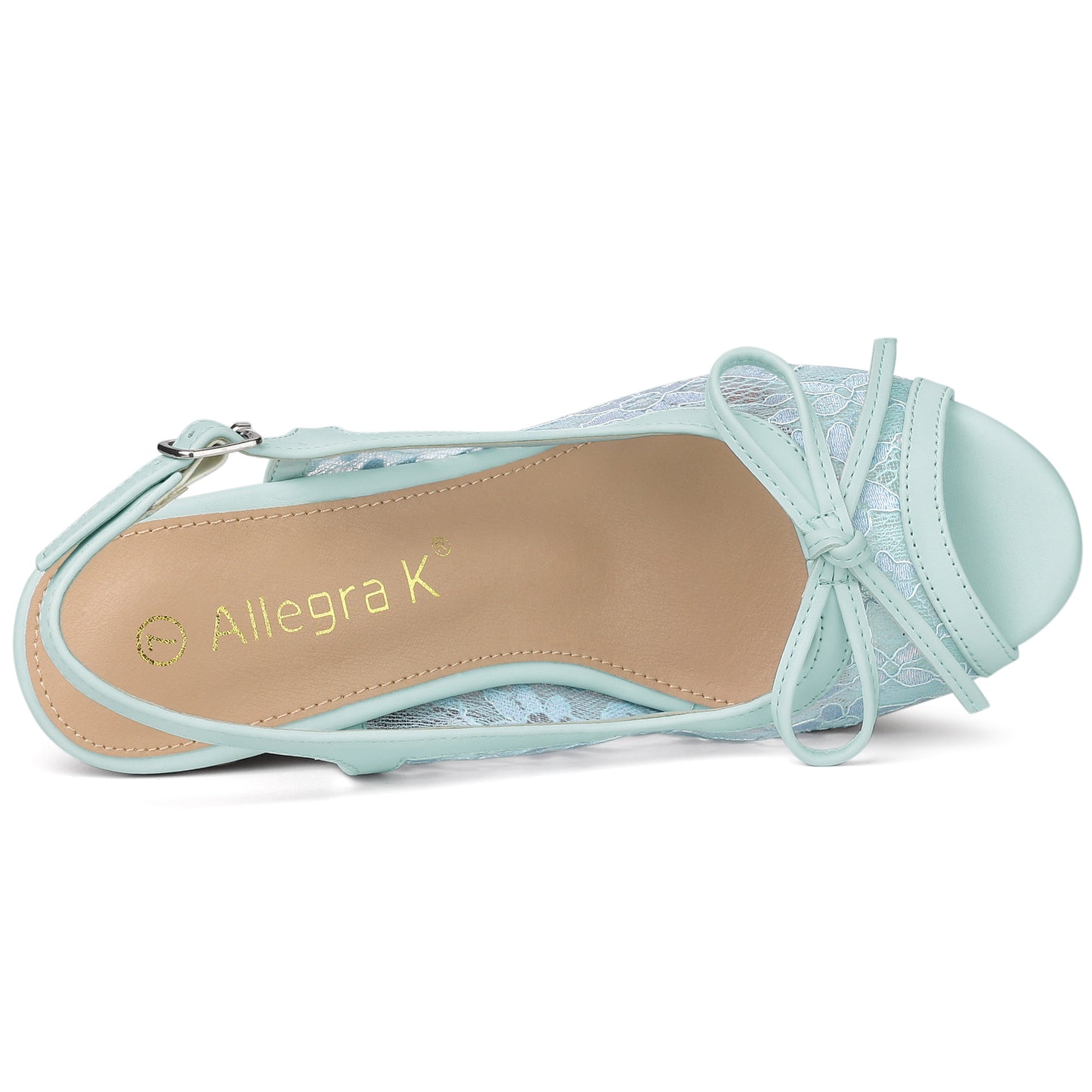 Women's Platform Heels Bow Lace Wedge Mustard Sandals