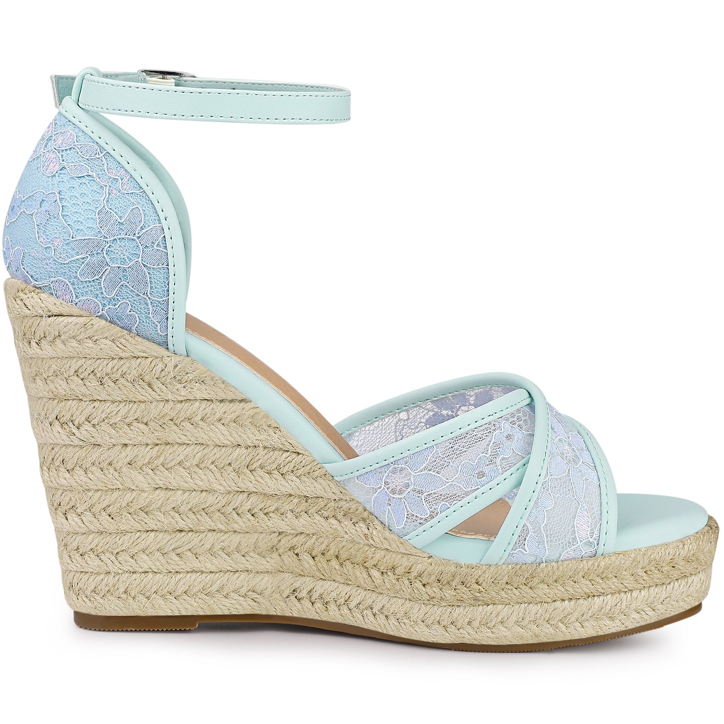Women's Ankle Strap Espadrille Wedge Heel Sandals