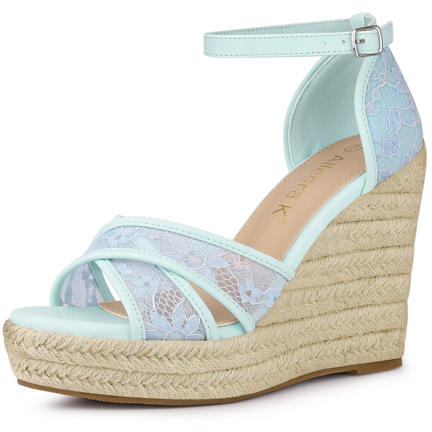 Women's Ankle Strap Espadrille Wedge Heel Sandals