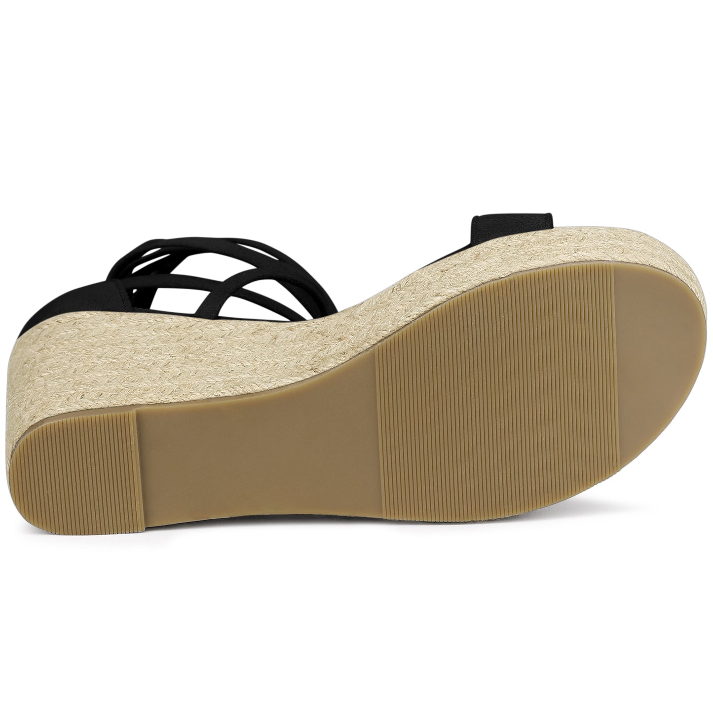 Sandalias de plataforma con cuña y cordones para mujer
