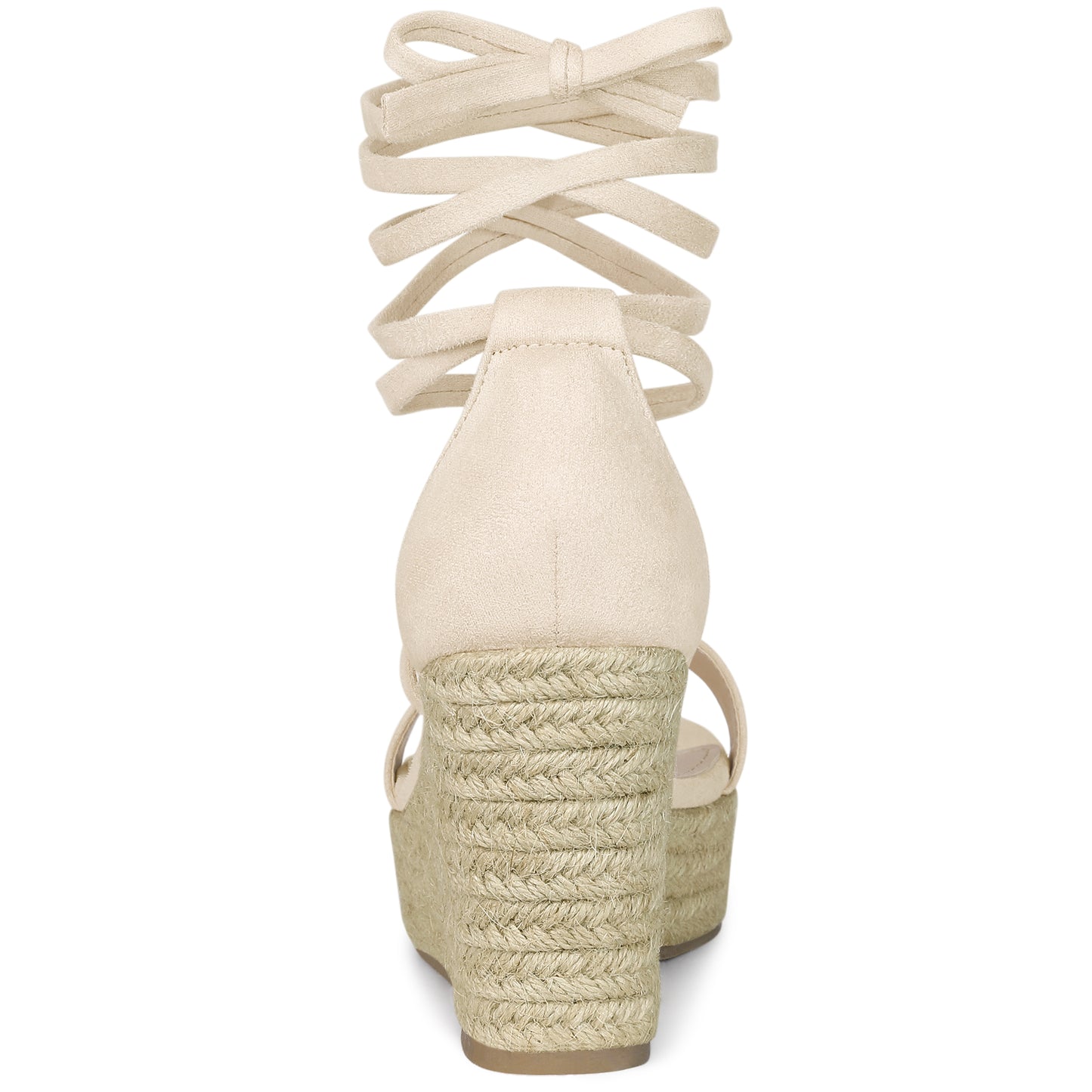 Sandalias de plataforma con cuña y cordones para mujer