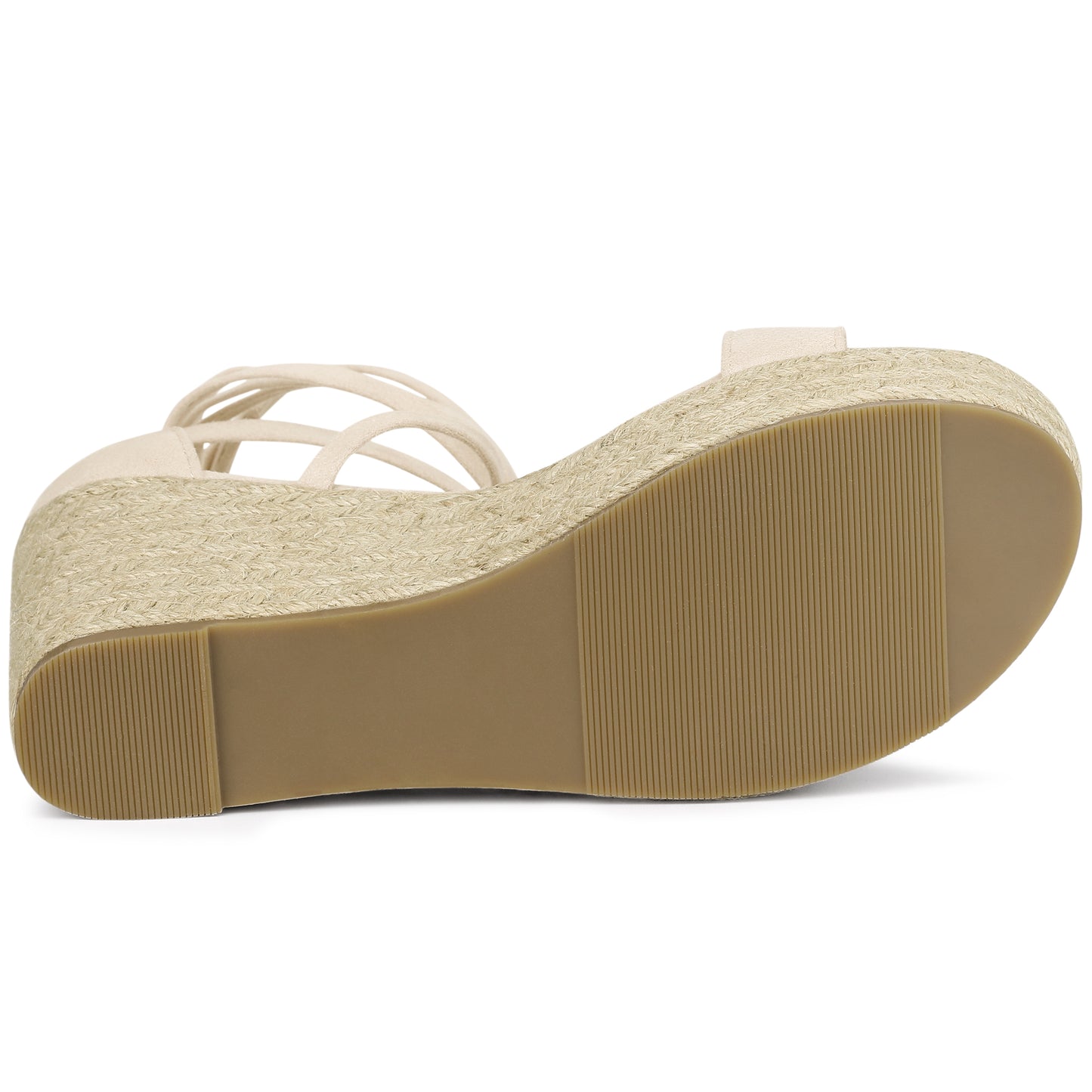 Sandalias de plataforma con cuña y cordones para mujer