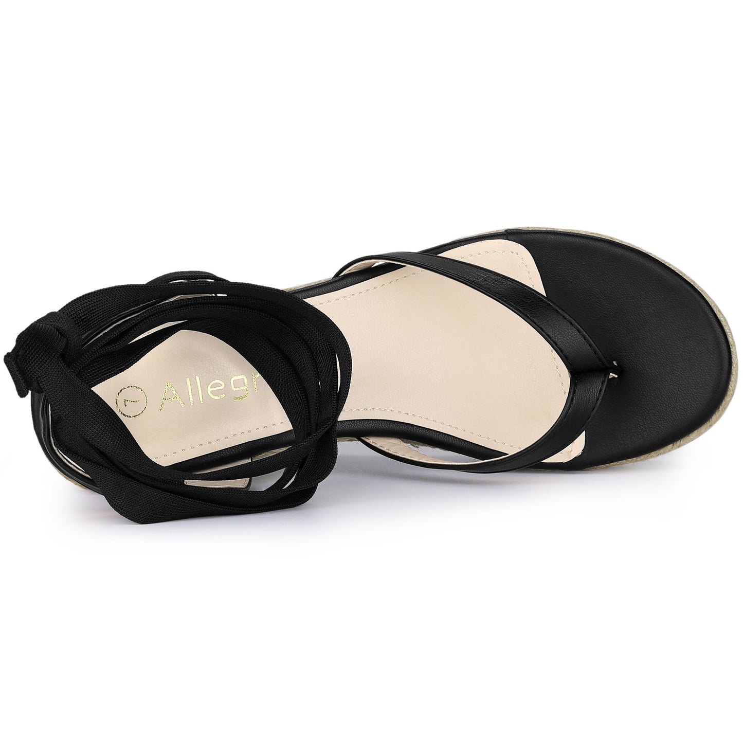 Sandalias de cuña con plataforma y tiras para mujer