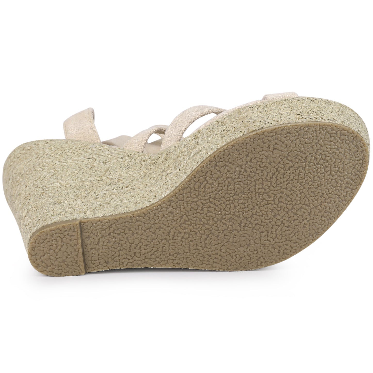 Alpargatas de plataforma con cordones y cuña para mujer