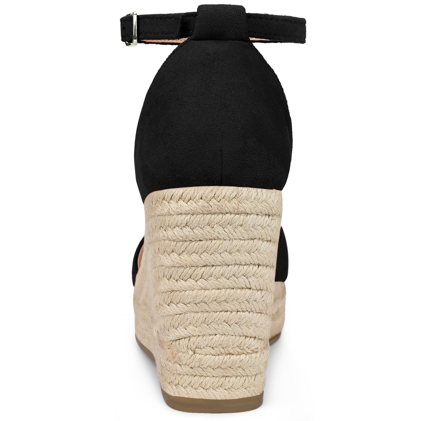 Sandalias de plataforma con tiras en el tobillo y tacón de cuña para mujer