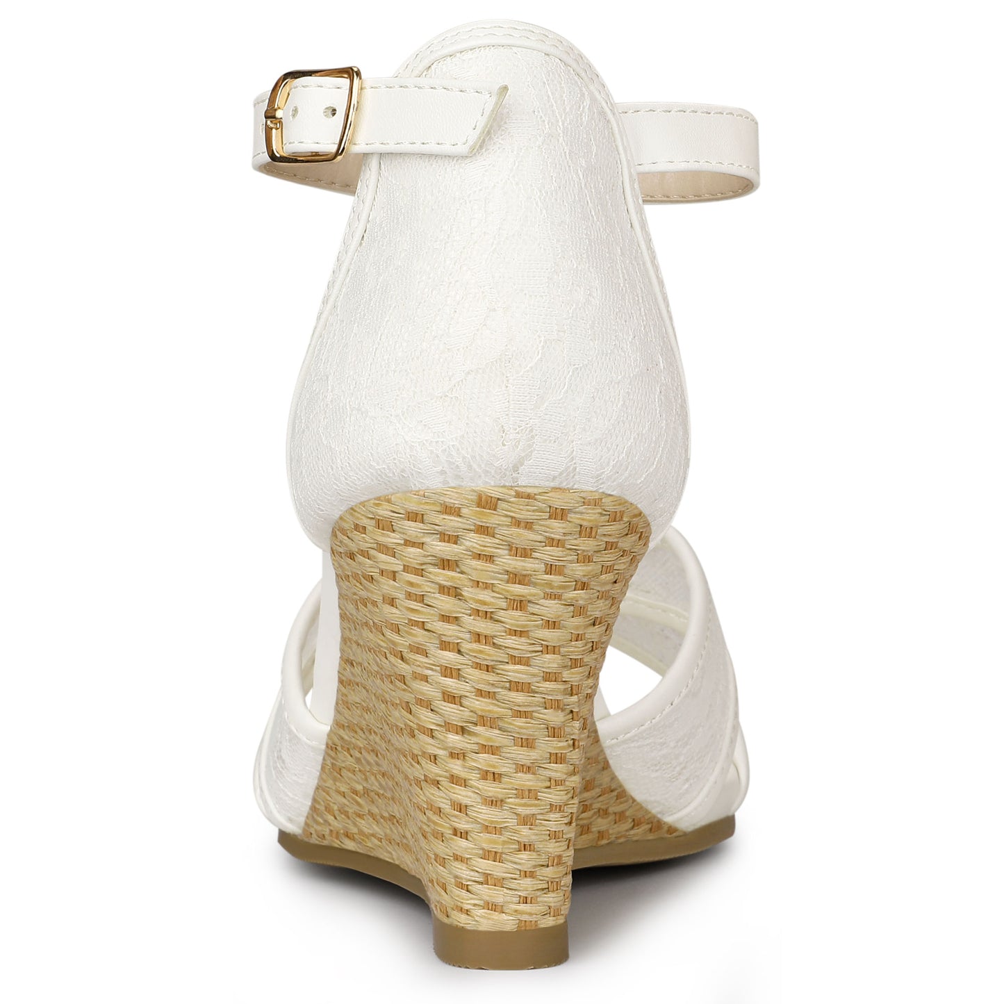 Women's Floral Lace Mesh Wedges Sandals