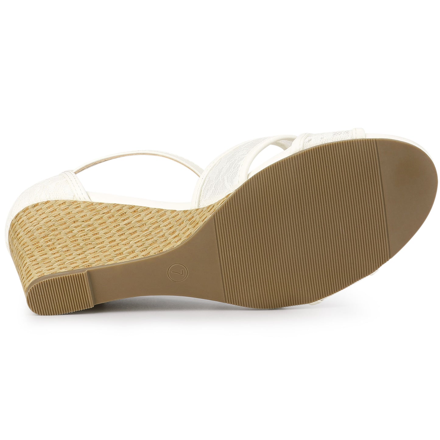 Women's Floral Lace Mesh Wedges Sandals