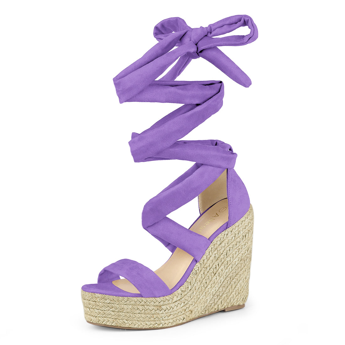Alpargatas de mujer con plataforma, sandalias con cordones y punta abierta, cuñas y tacones
