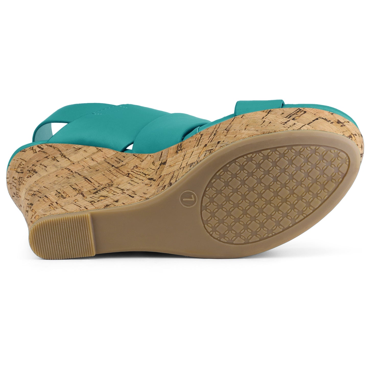 Women's Wood Decoration Strappy Platform Wedge Sandals