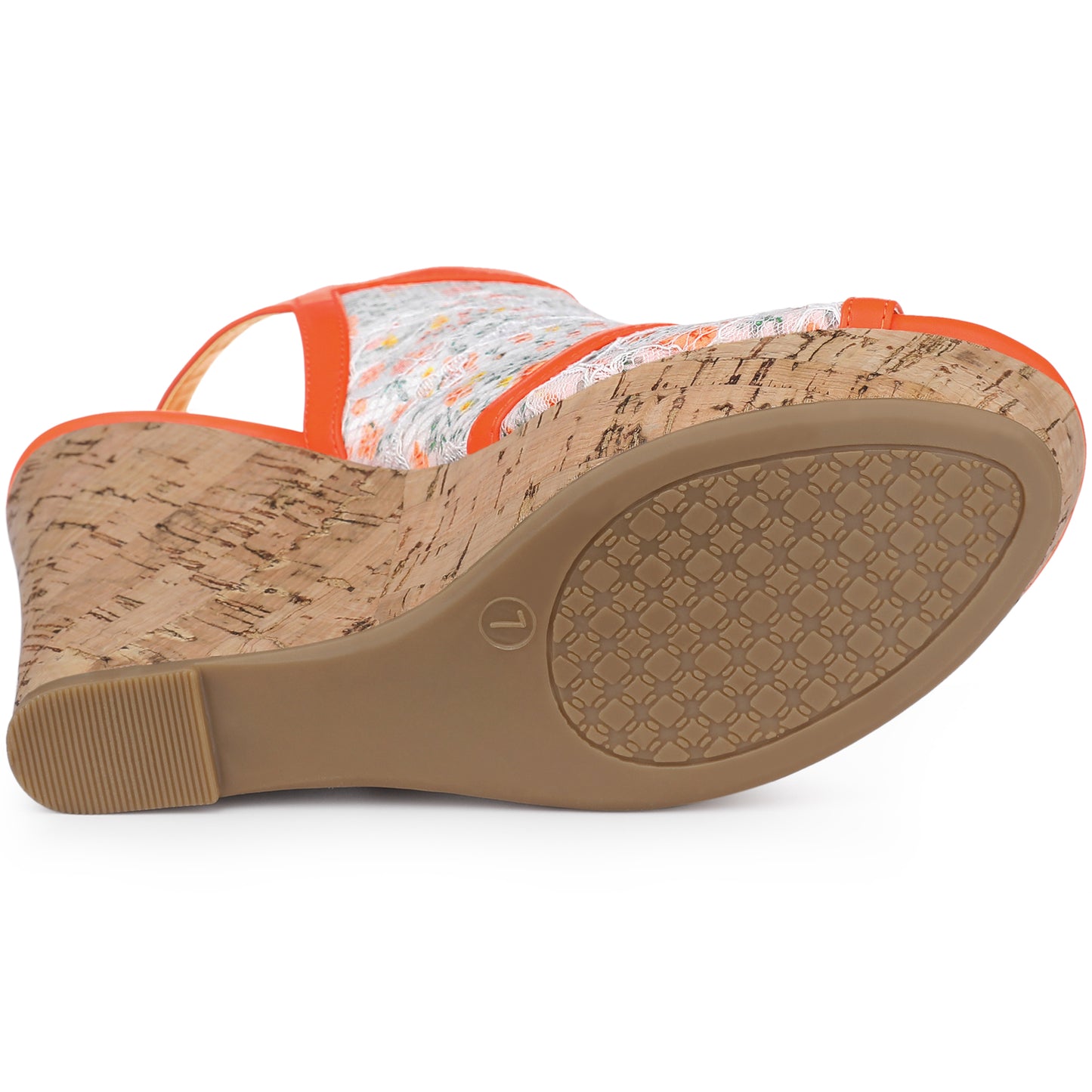 Women's Open Toe Platform Heels Lace Wedges Sandals