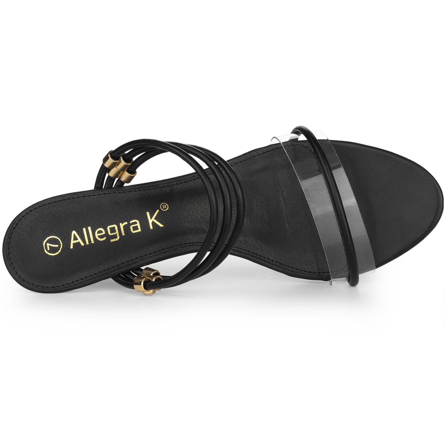 Women's Clear Glass Heel Slide Wedge Heel Wedge Sandals